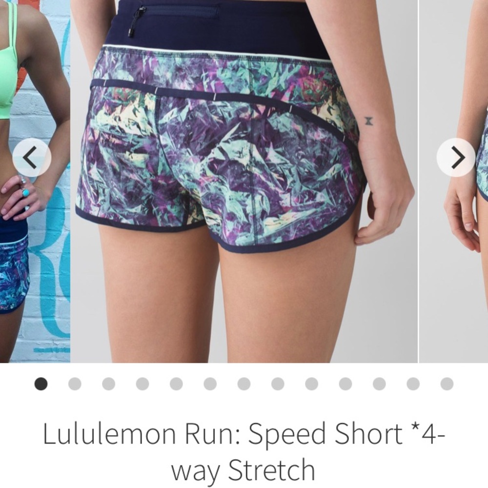 💚💙Lululemon speed shorts sz6💙💚